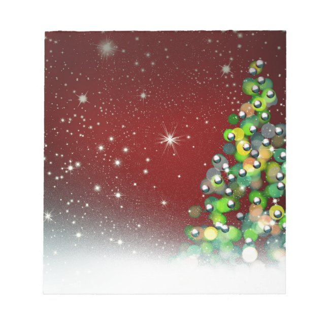 Christmas Tree Holiday Peace Love Destiny Notepad (Front)