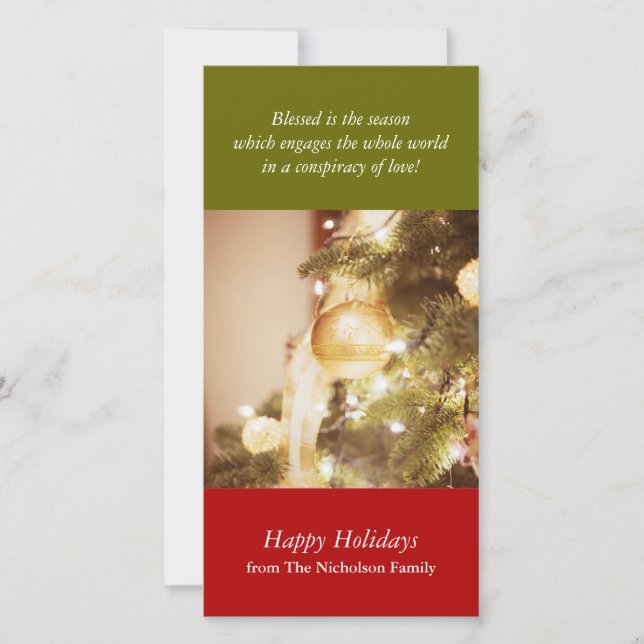 Christmas Tree | Holiday Photo Card (Front)