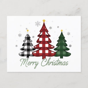 Christmas tree holiday postcard