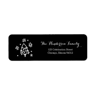 Christmas Tree Holiday Return Address