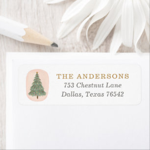 Christmas Tree Holiday Return Address Label