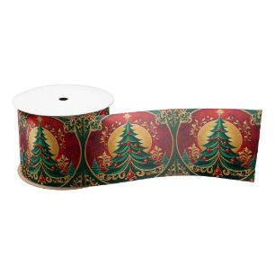 Christmas Tree Holiday Satin Ribbon