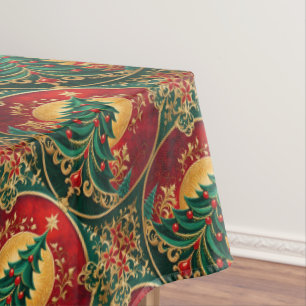 Christmas Tree Holiday Tablecloth