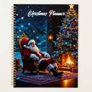 Christmas tree holiday winter art cute Santa Planner