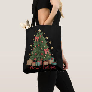 Christmas Tree Holiday Winter Gift Tote Bag