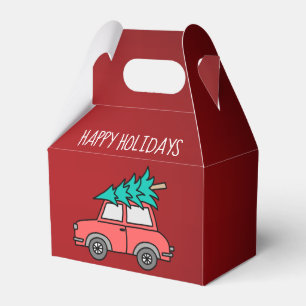 Christmas Tree Holidays Gable Favour Box