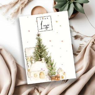 Christmas Tree Home Snow Logo Blank Jewellery Hold Business Card