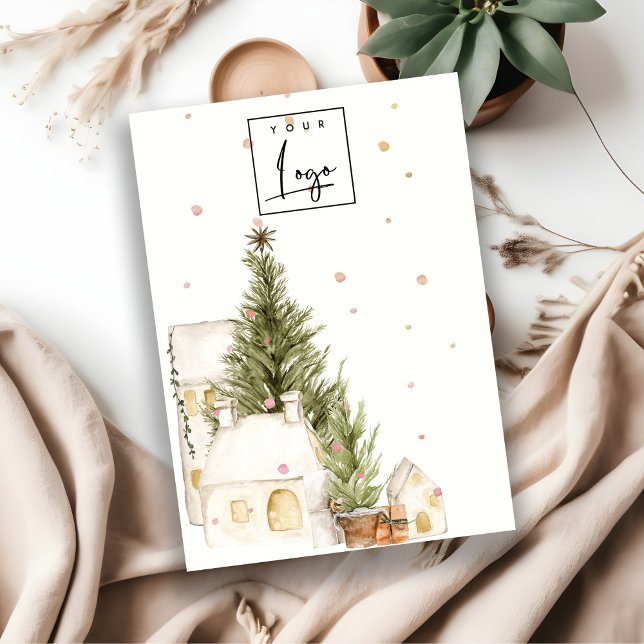 Christmas Tree Home Snow Logo Blank Jewellery Hold Business Card (Creator Uploaded)