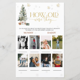 Christmas Tree How Old Were They Baby Shower Game