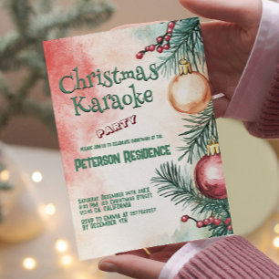 Christmas tree I Christmas Karaoke Party Invitation