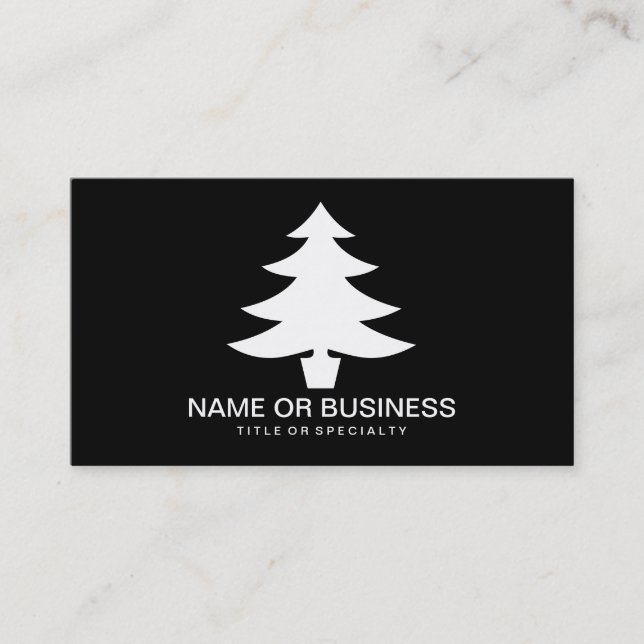 christmas tree icon business card (Front)