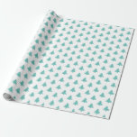 Christmas Tree Iconic Pattern Festive Teal/White Wrapping Paper<br><div class="desc">A simple,  minimalist holiday teal and white Christmas tree iconic pattern created by using one teal icon silhouette.  The tree is repeated in offset rows for a seamless all-over print.  This pattern is a fun idea for gift wrapping,  holiday crafts,  or decorating your home for the Christmas party.</div>