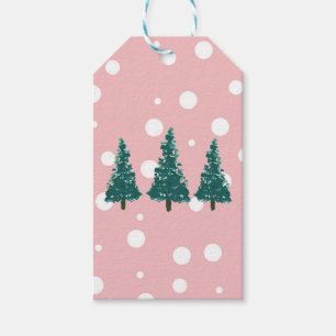 Christmas Tree Illustration Classic Gift Tags