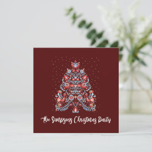 Christmas Tree Illustration Invitation