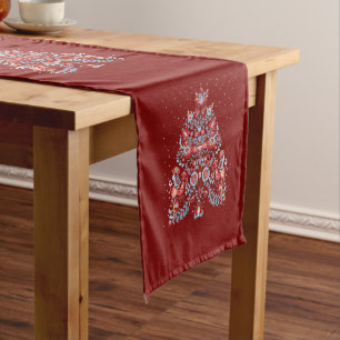 Christmas Tree Illustration Medium Table Runner
