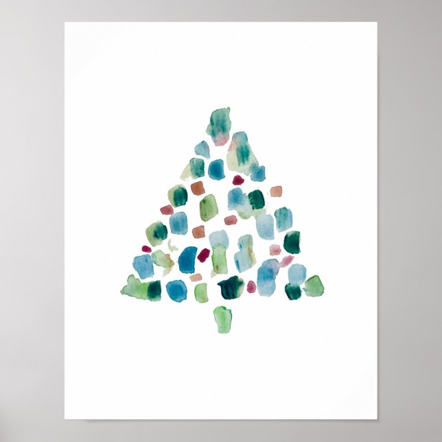 Christmas Tree Illustration Nordic Print (Front)