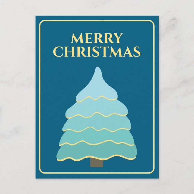 Christmas Tree Illustration Postcard (Front)