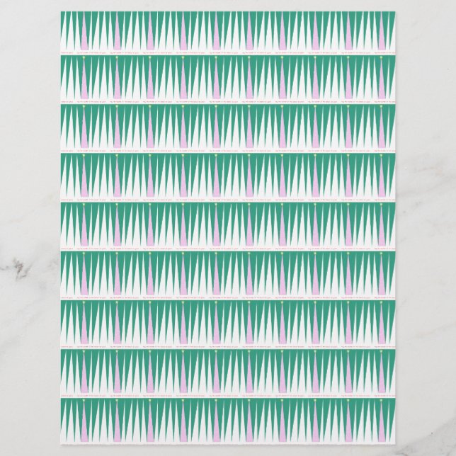 Christmas Tree Illustration Scrapbook Paper (Front)