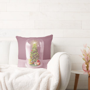 Christmas Tree in a Glass Dome Cushion