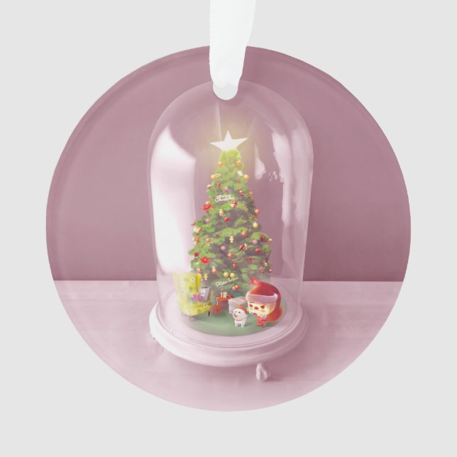 Christmas Tree in a Glass Dome Ornament (Front)