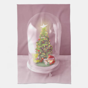Christmas Tree in a Glass Dome Tea Towel