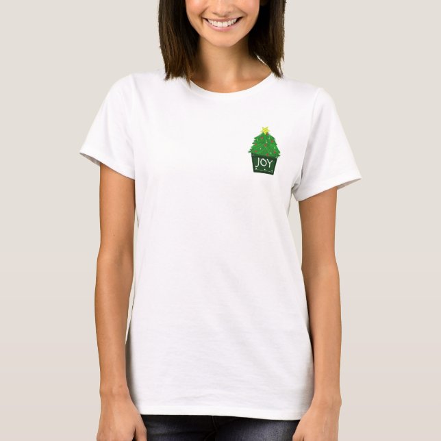 Christmas Tree in a Green Planter T-Shirt (Front)