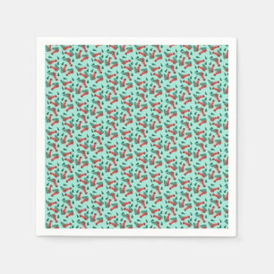 Christmas Tree In A Truck Pattern Red Green Napkin