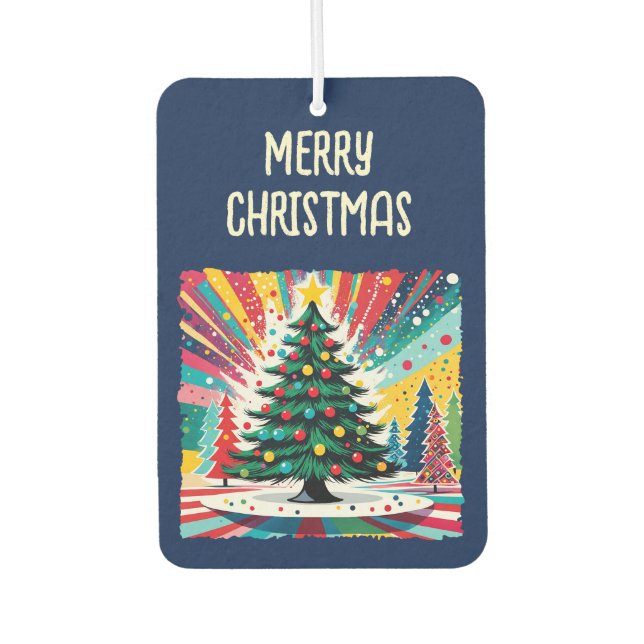 Christmas Tree in abstract art 39 - Fan Fun Car Air Freshener (Front)