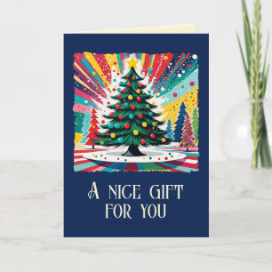 Christmas Tree in abstract art 39 - Fan Fun Card
