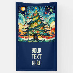 Christmas Tree in abstract art 3 - Fan Fun Banner