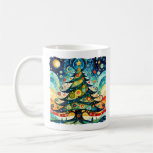 Christmas Tree in abstract art 3 - Fan Fun Coffee Mug