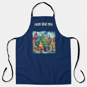 Christmas Tree in abstract art 8 - Fan Fun Apron
