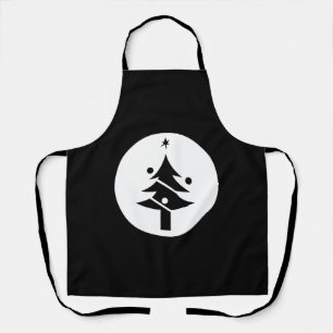 Christmas tree in circle apron