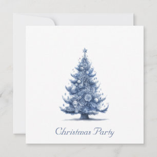 Christmas Tree in Delft Blue customisable Save The Date