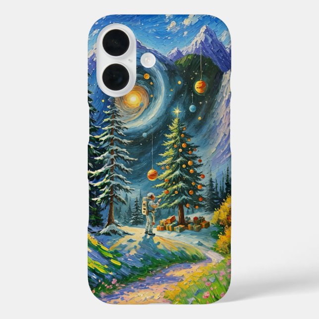 Christmas tree in Space Case-Mate iPhone Case (Back)