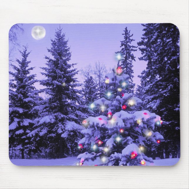 Christmas Tree in the Forest Mouse Mat (Front)