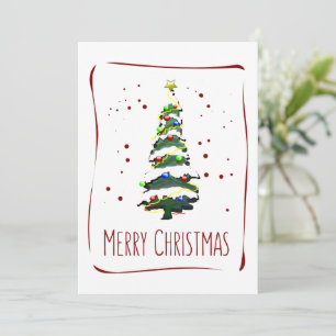 Christmas Tree In The Snow, Greeting Card 2022