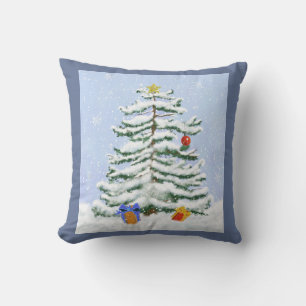 Christmas Tree in the Snow Pillow