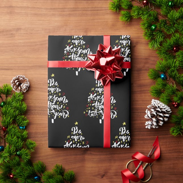 Christmas Tree Inspirational Quote Wrapping Paper (Holiday Gift)