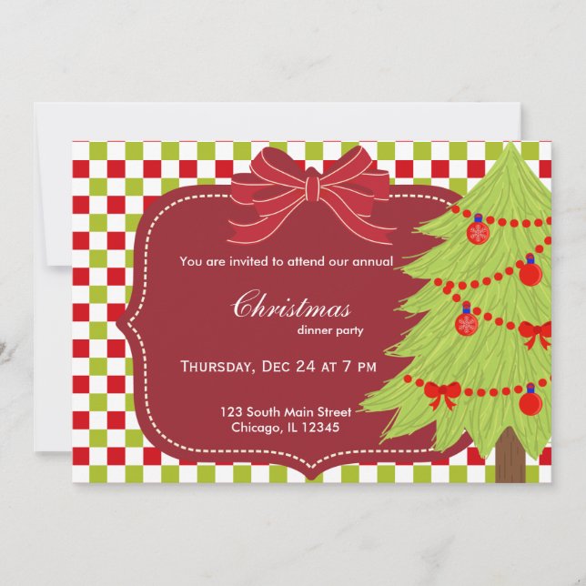 Christmas tree invitation (Front)