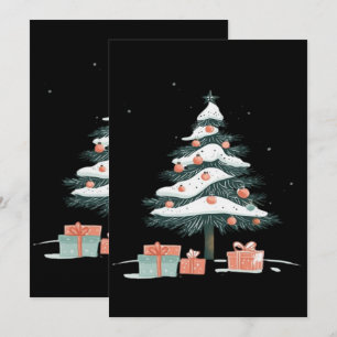 Christmas tree invitation