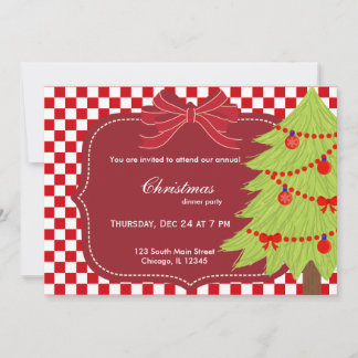 Christmas tree invitation