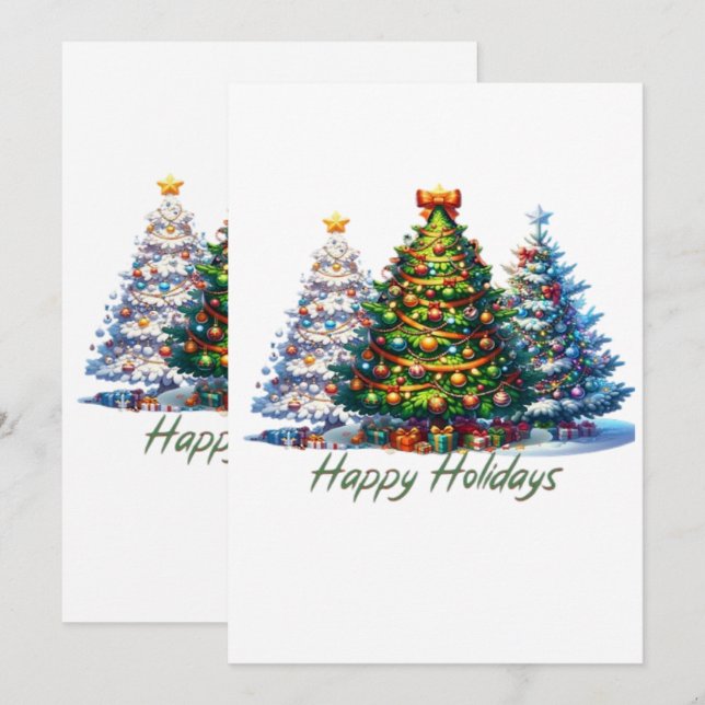 Christmas tree  invitation (Front/Back)