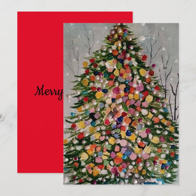 CHRISTMAS TREE  INVITATION (Front/Back)