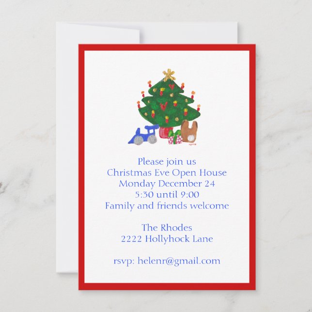 Christmas tree invitation (Front)
