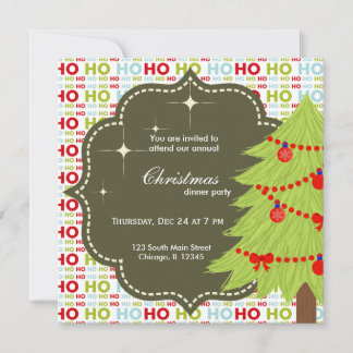 Christmas tree invitation