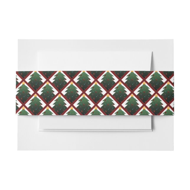 Christmas Tree Invitation Belly Band (Front Example)
