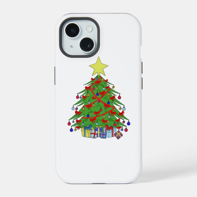 Christmas tree iPhone 15 case (Back)