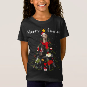 Christmas Tree Italian Greyhound Lover Xmas Dog Ow T-Shirt