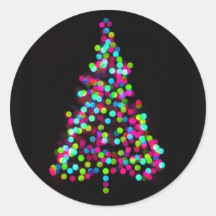 Christmas Tree Jewels Classic Round Sticker